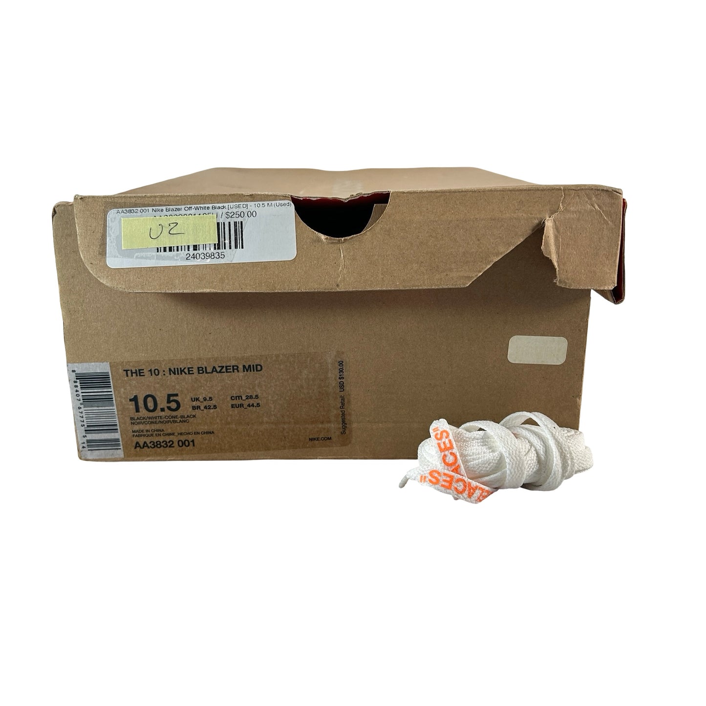 AA3832 001 Nike Blazer Off-White Black [USED] - 10.5 M (Used2)