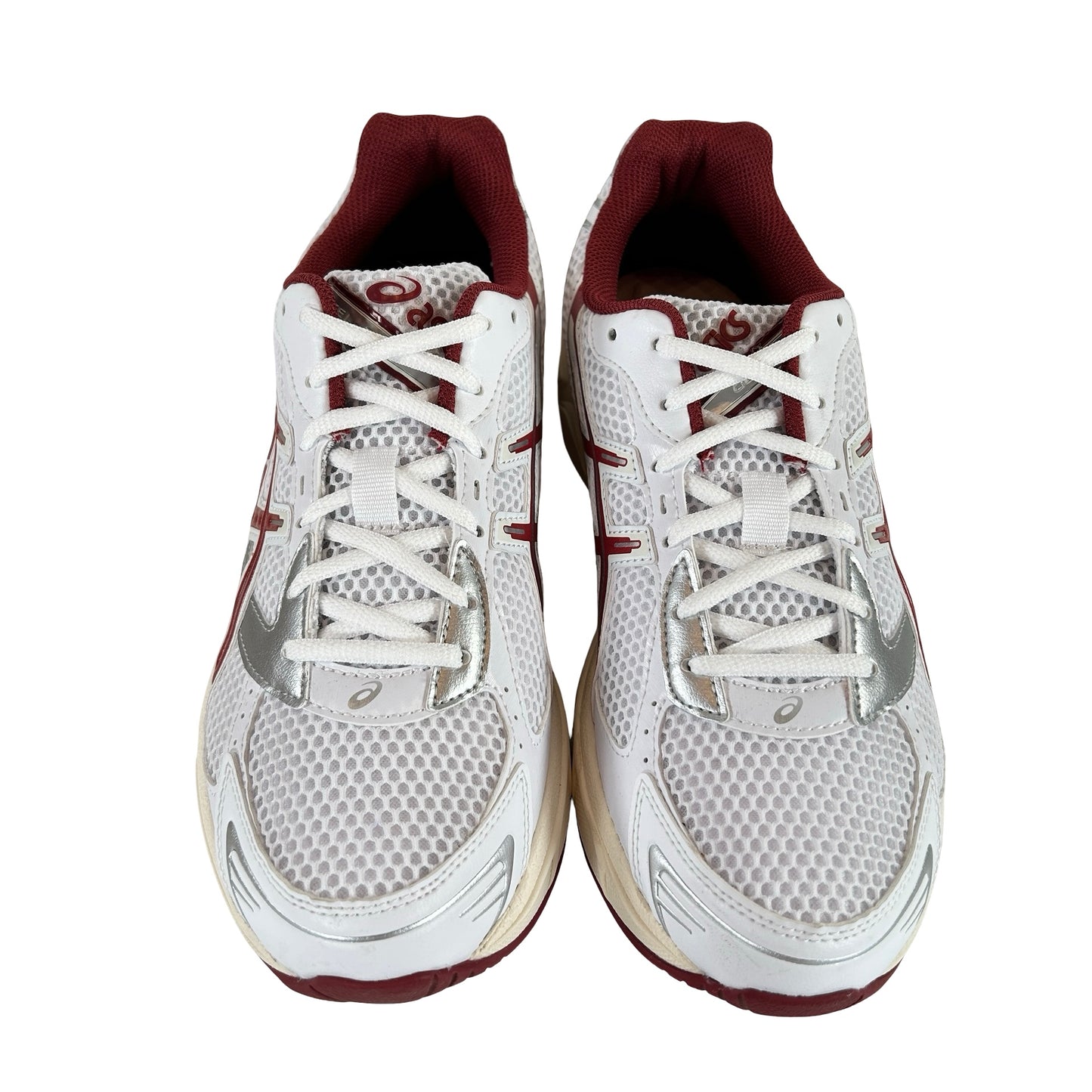 1202A518 100 ASICS Gel-1130 White Red Dahlia (W) [USED] - 10 W (Used)