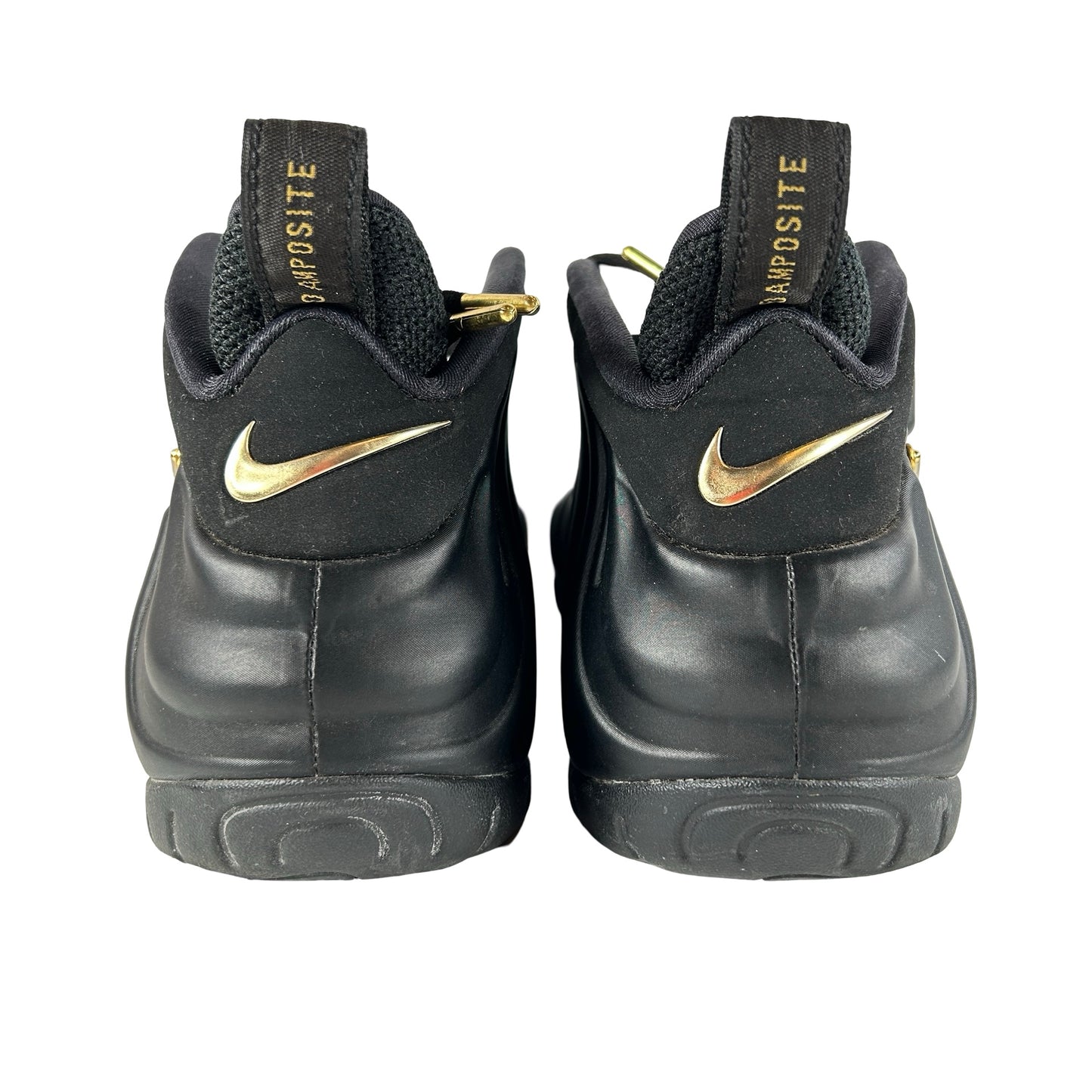 624041 009 Nike Air Foamposite Pro Black Metallic Gold [USED] - 8.5 M (Used) (No Box)