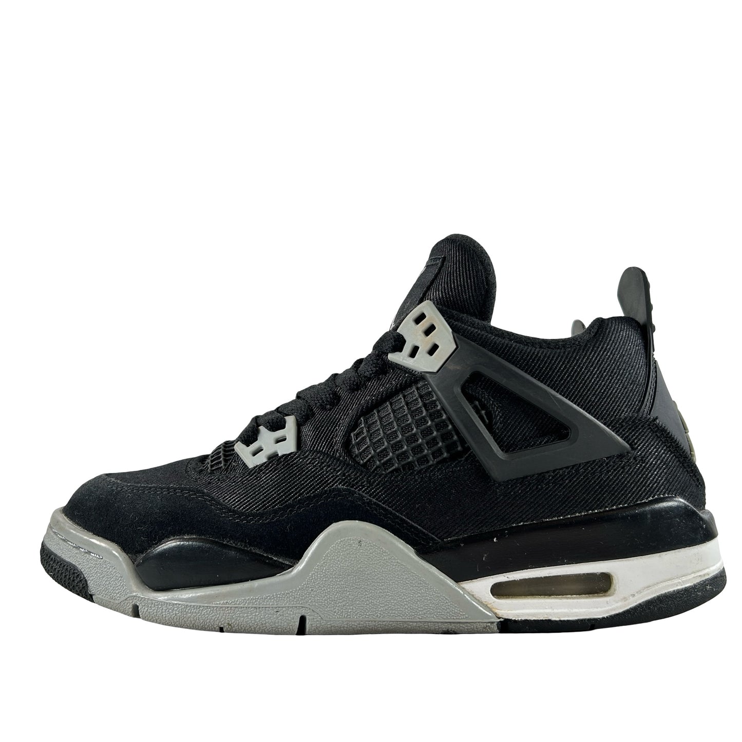 DV0553 006 Jordan 4 Retro Black Canvas GS [USED] - 5 Y (Used) (No Box)