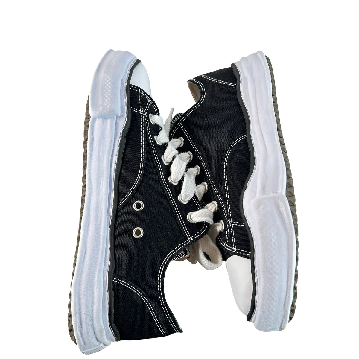 A01FW702 BLK Maison Mihara Yasuhiro Peterson OG Sole Canvas Low Black [USED] - EU 44 (Used)