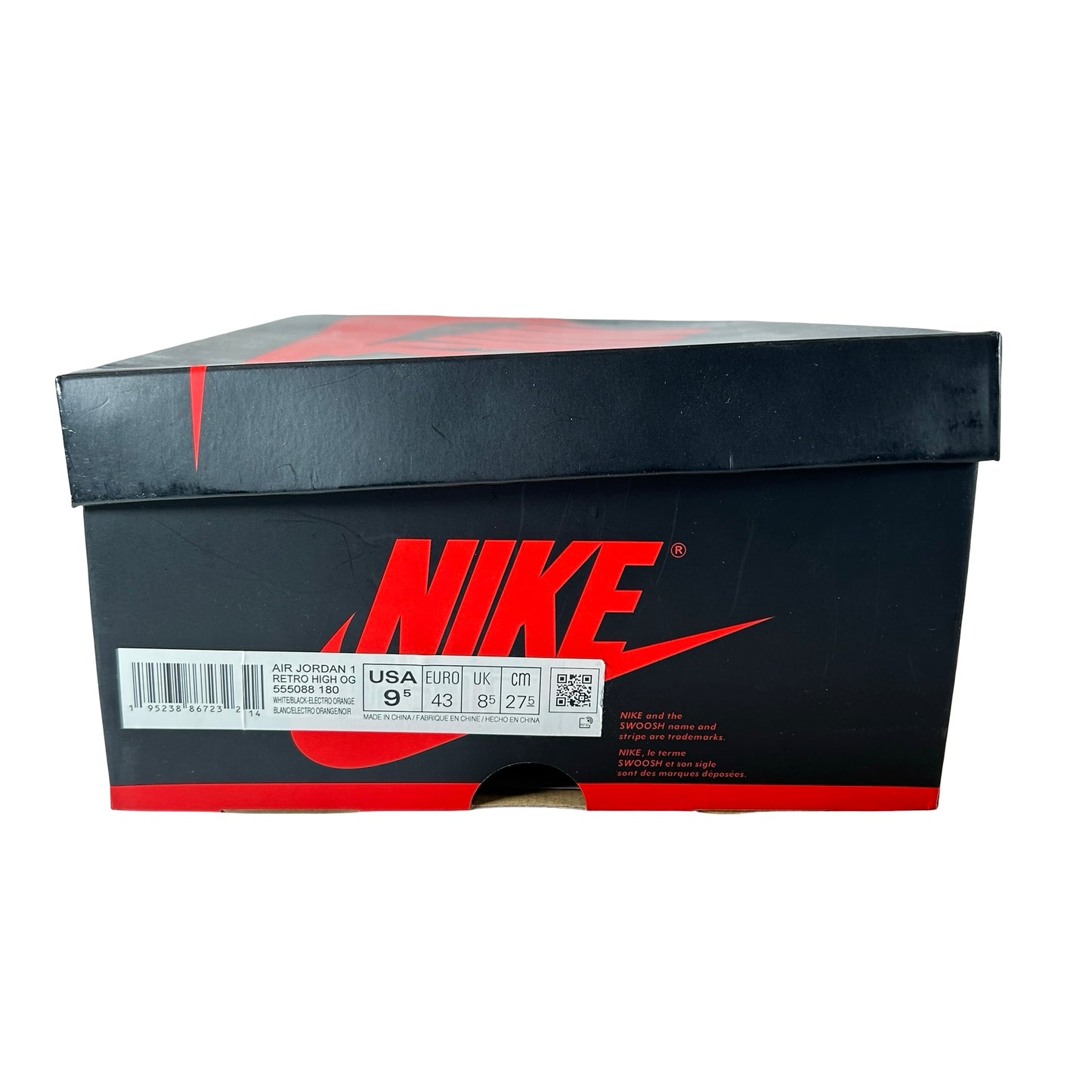 555088 180 Jordan 1 Retro High Electro Orange [USED] - 9.5 M (Used)