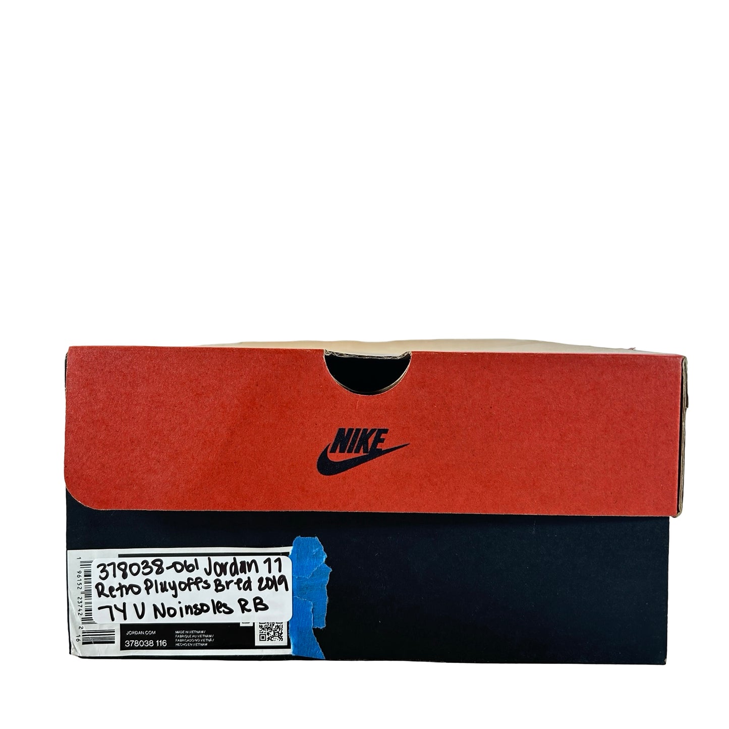 378038 061 Jordan 11 Retro Playoffs Bred (2019) (GS) [USED] - 7 Y (Used) (No Insoles) (Replace Box)