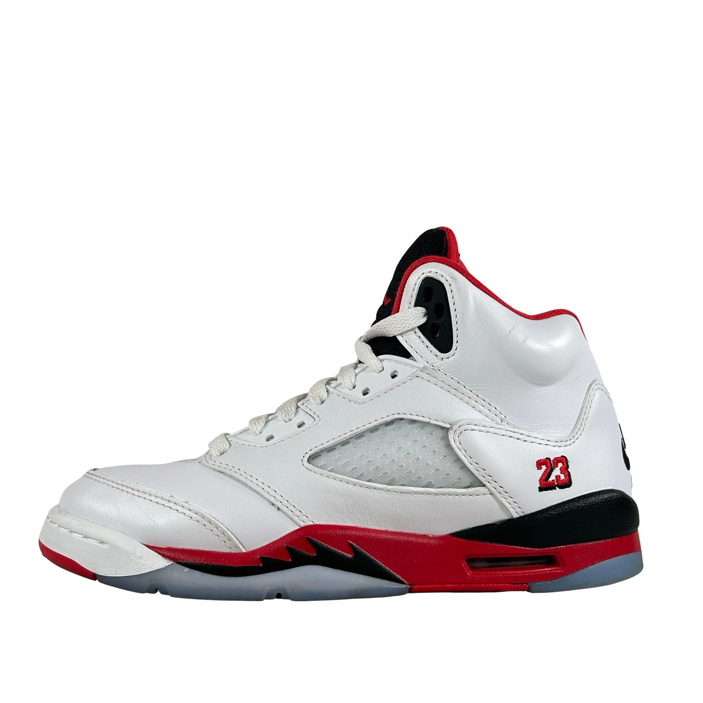 HQ7980 101 Jordan 5 Retro Fire Red Black Tongue (2025) (GS) [USED] - 7 Y (Used) (No Box)