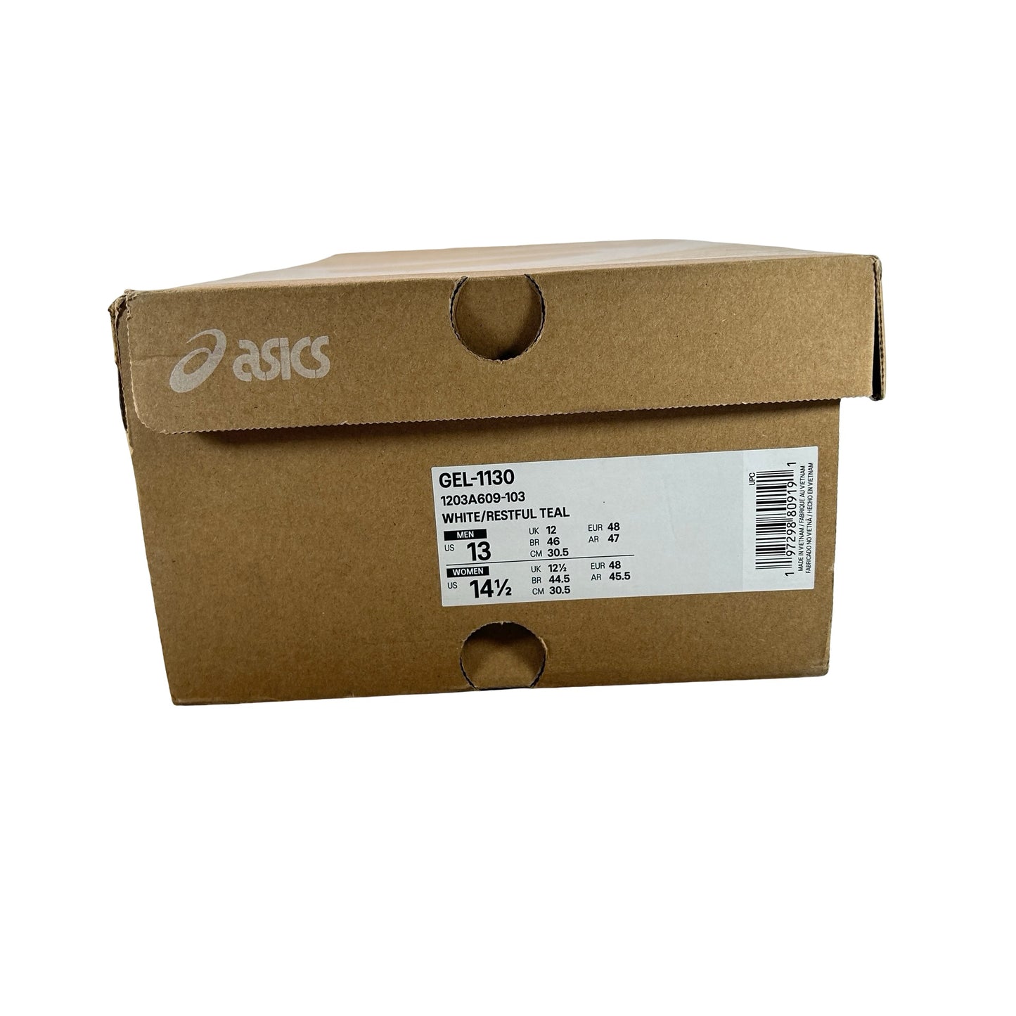 1203A609 103 ASICS Gel-1130 White Restful Teal [USED] - 13 M (Used)