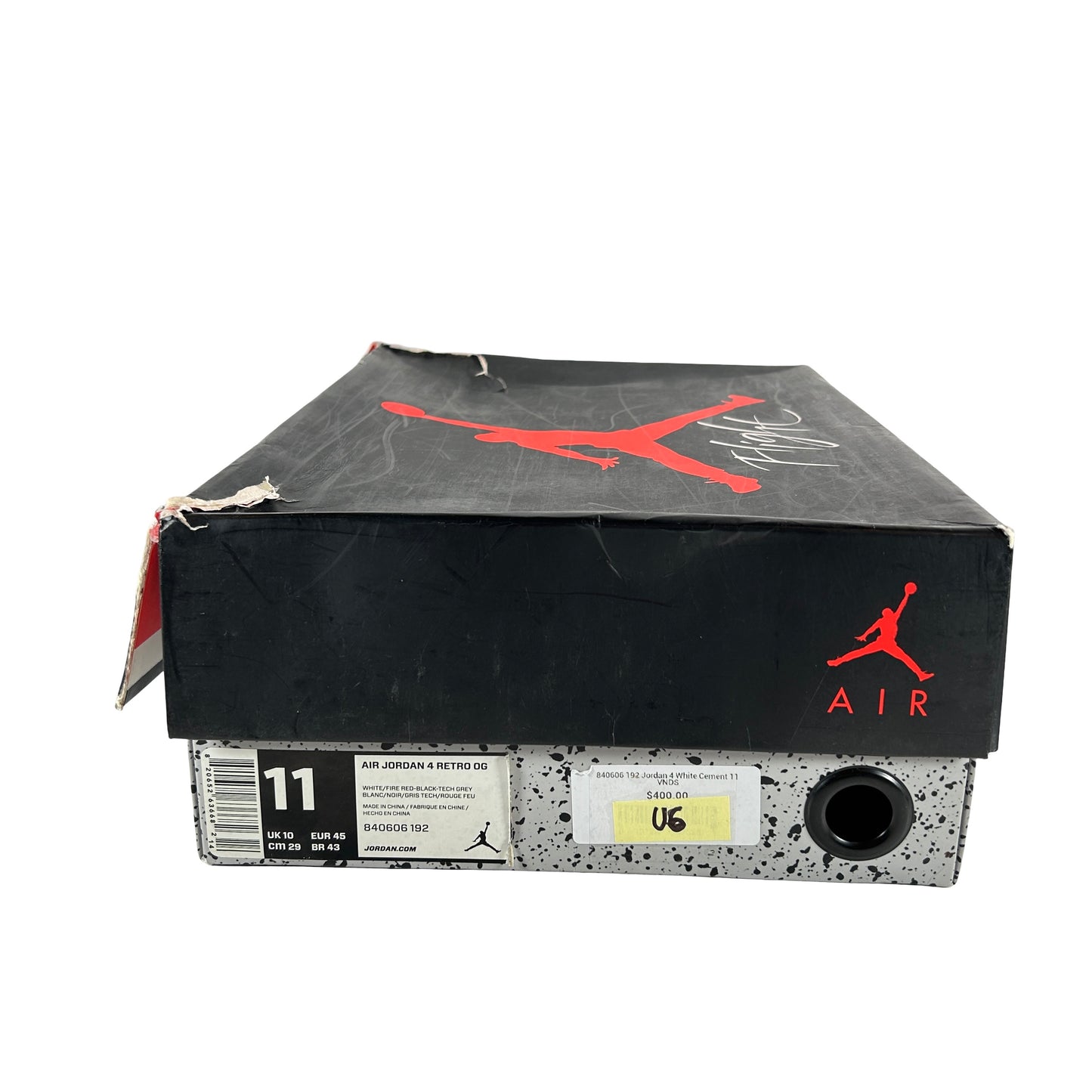 840606 192 Jordan 4 White Cement [USED] - 11 M (Used6)