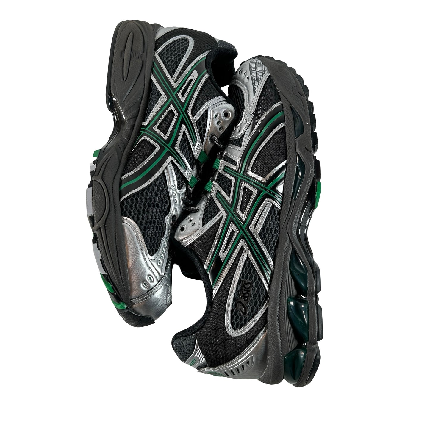 1203A543 022 ASICS Gel-Nimbus 10.1 Obsidian Grey Green Basil [USED] - 8.5 M (Used)