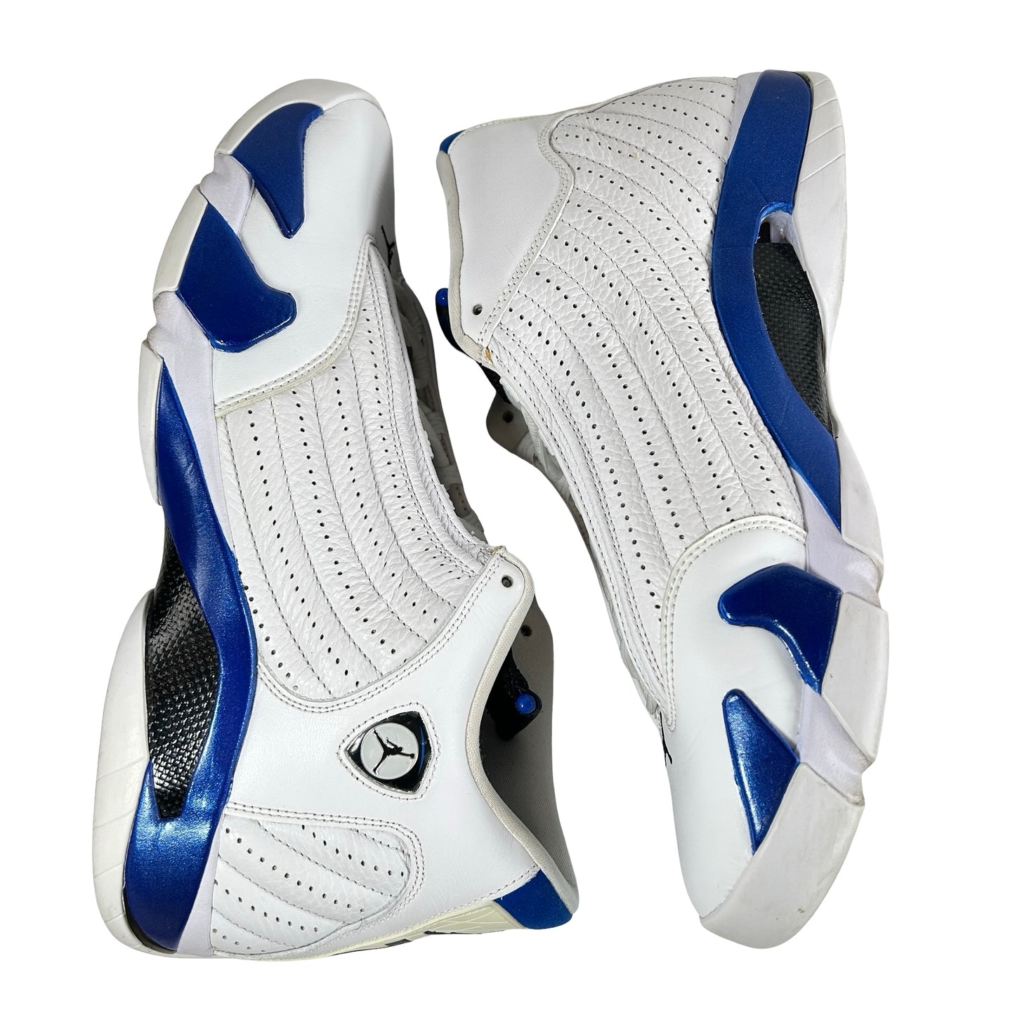 487471 104 Jordan 14 Retro White Hyper Royal [USED] - 14 M (Replace Box)