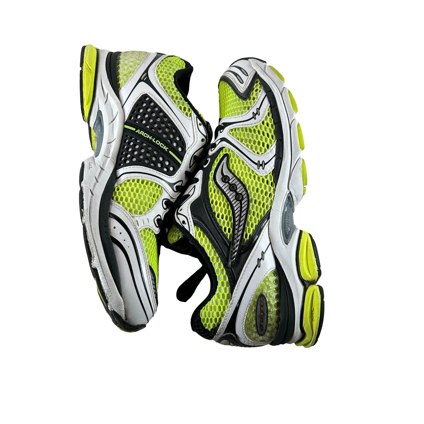 S70704-6 Saucony ProGrid Triumph 4 Yellow Silver [USED] - 9 M (Used)