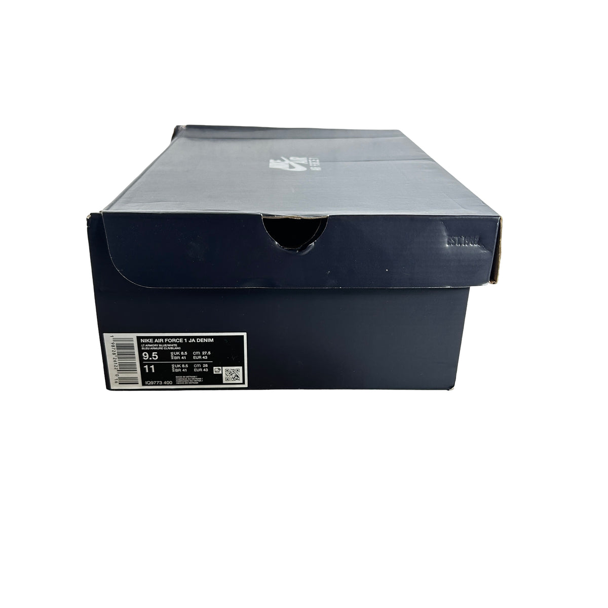 IQ9773 400 Nike Air Force 1 Low Ja Morant Denim Light Armory Blue [USED] - 9.5 M (Used)