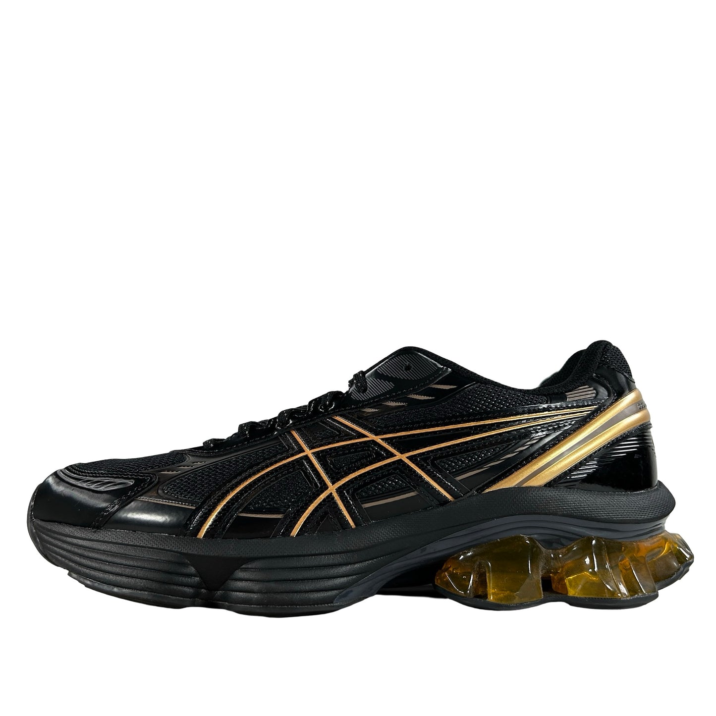 1203A591 001 ASICS Gel-Kinetic Fluent Black Gold [USED] - 10 M (Used)