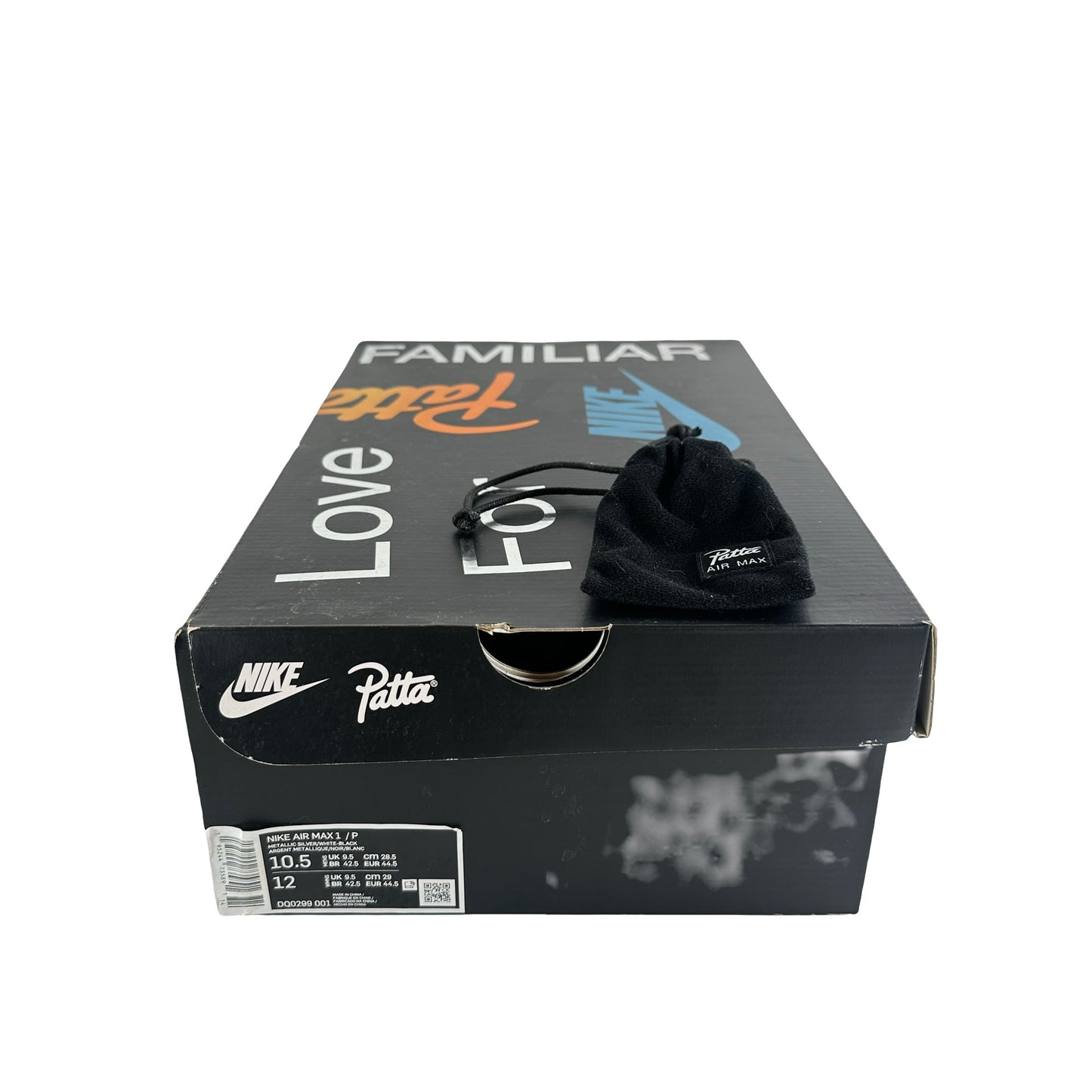 DQ0299 001 Nike Air Max 1 Patta Waves Black [USED] - 10.5 M (Used)