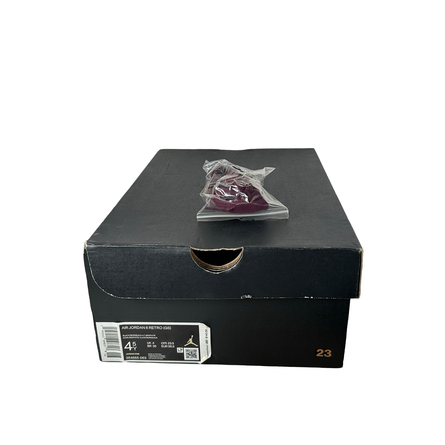 384665 063 Jordan 6 Retro Bordeaux (GS) [USED] - 4.5 Y (Used)