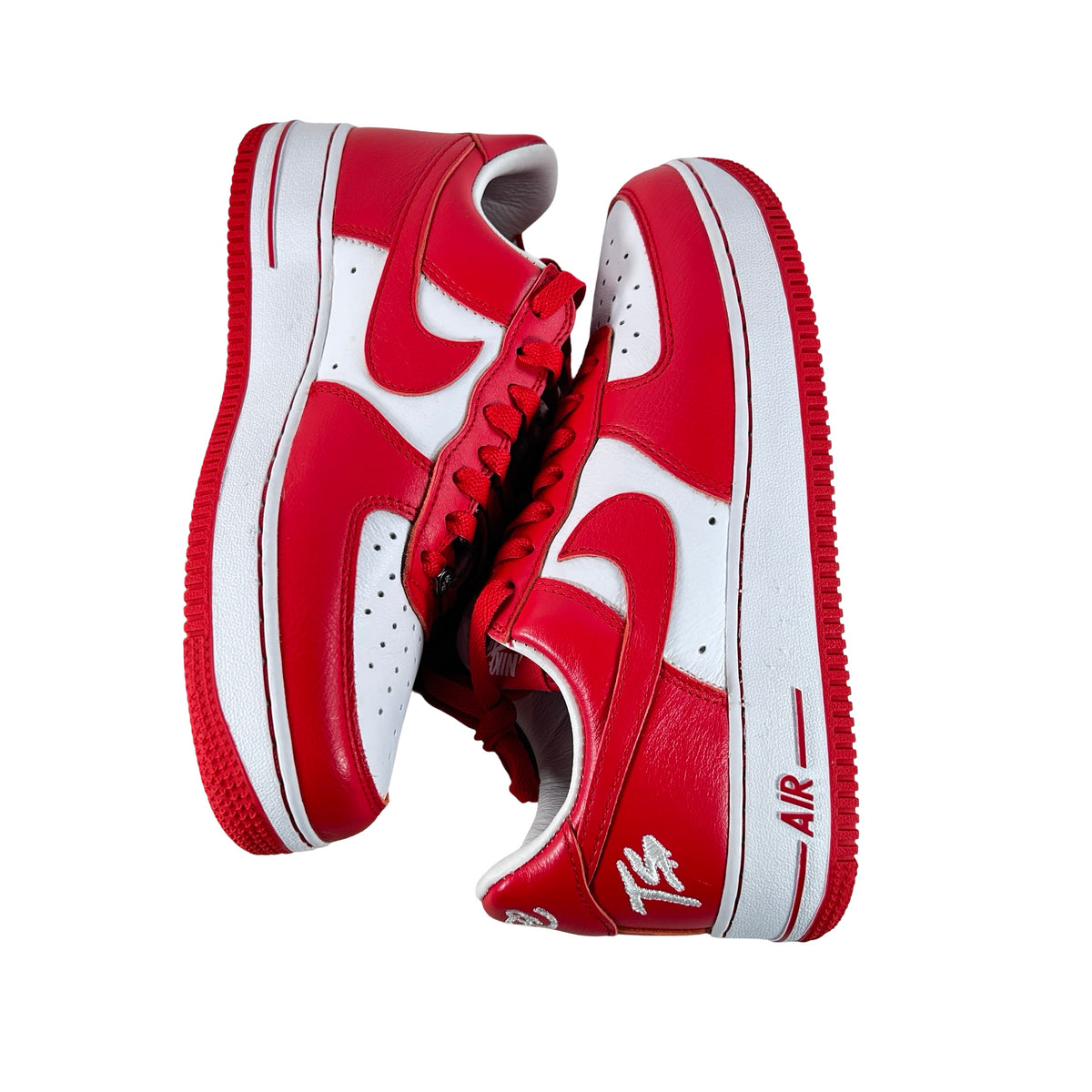 II4391 100 Nike Air Force 1 Low QS Terror Squad White University Red [USED] - 7.5 M (Used)
