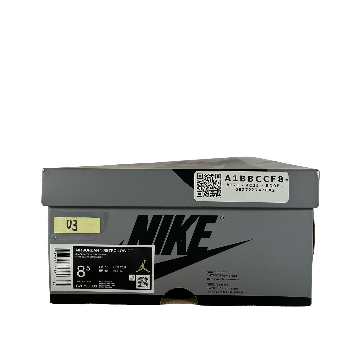 CZ0790 003 Jordan 1 Low OG Shadow (2024) [USED] - 8.5 M (Used3)