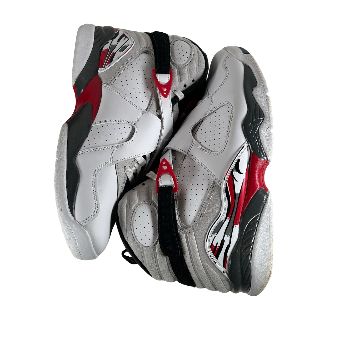 305381 100 Jordan 8 Retro White True Red (2025) [USED] - 11 M (Used)
