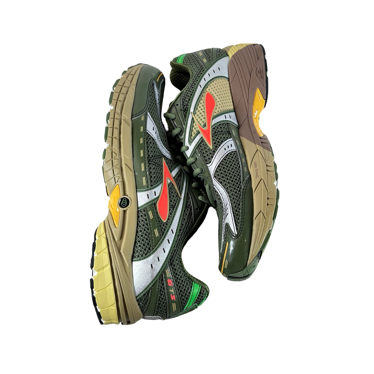 100058 1D 372 Brooks Adrenaline GTS 10 Forest Green Red