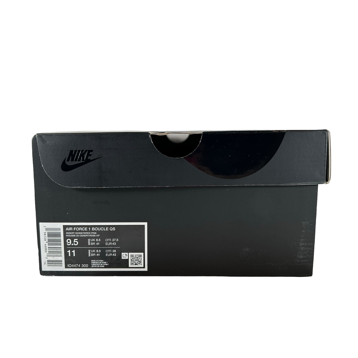 IO4474 300 Nike Air Force 1 Low '07 QS Boucle Desert Moss Fierce Pink [USED] - 9.5 M (Used)