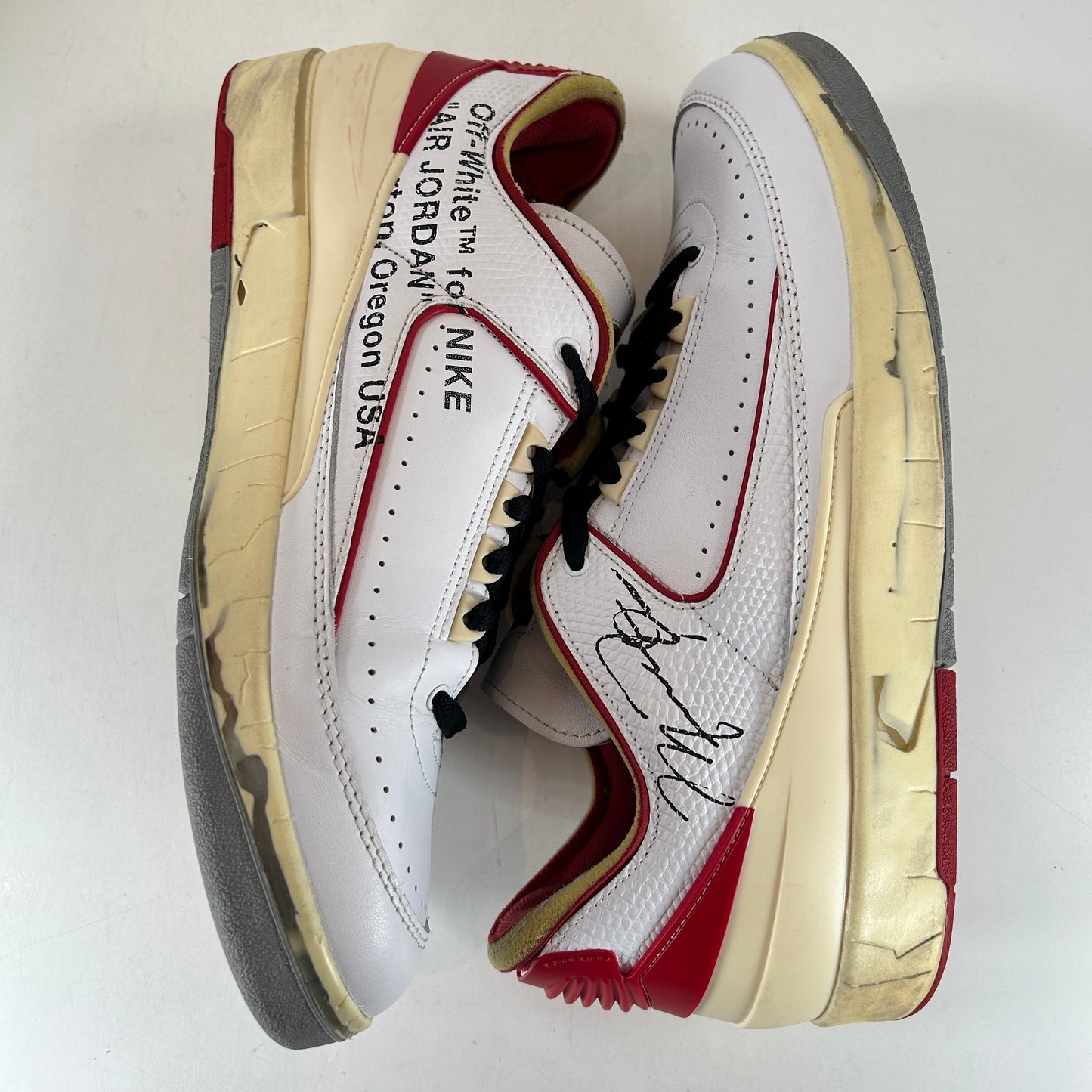 DJ4375 106 Jordan 2 Retro Low SP Off-White White Red [USED] - 12 M (Used)