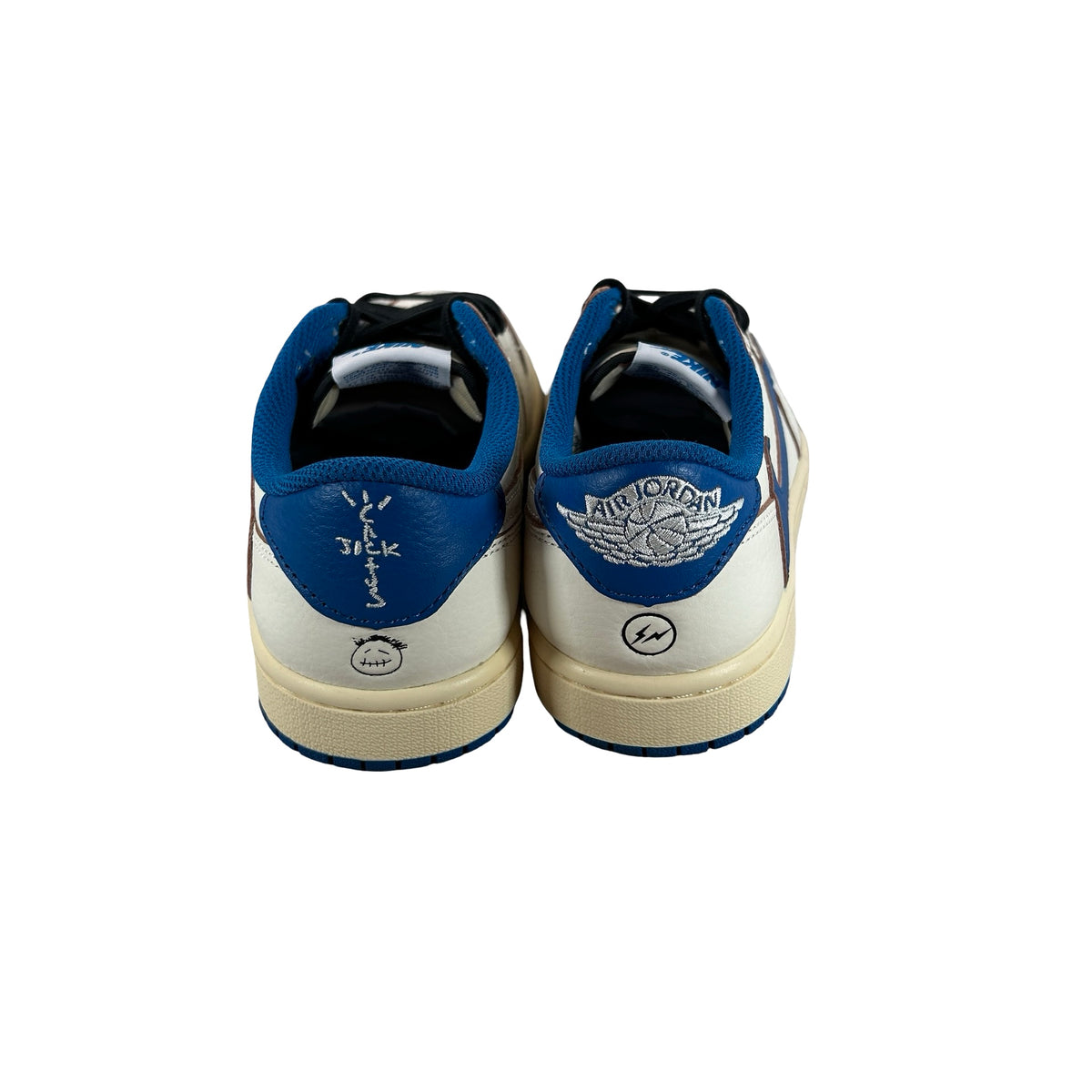 DM7866 104 Jordan 1 Retro Low OG SP Fragment x Travis Scott Sail Military Blue [USED] - 5.5 M (Used)