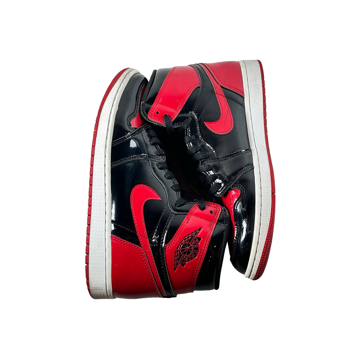 555088 063 Jordan 1 Retro High OG Patent Bred [USED] - 9.5 M (Used12)