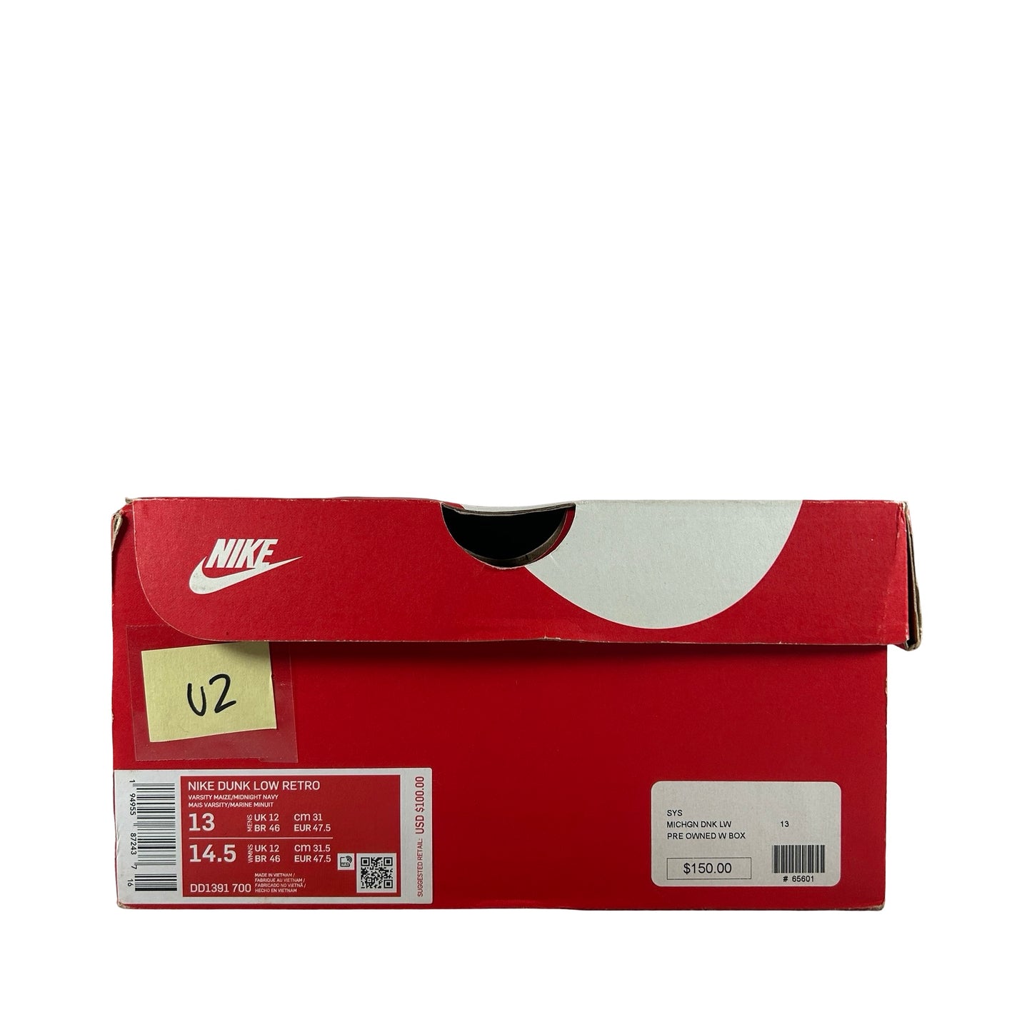 DD1391 700 Nike Dunk Low Michigan [USED] - 13 M (Used2)