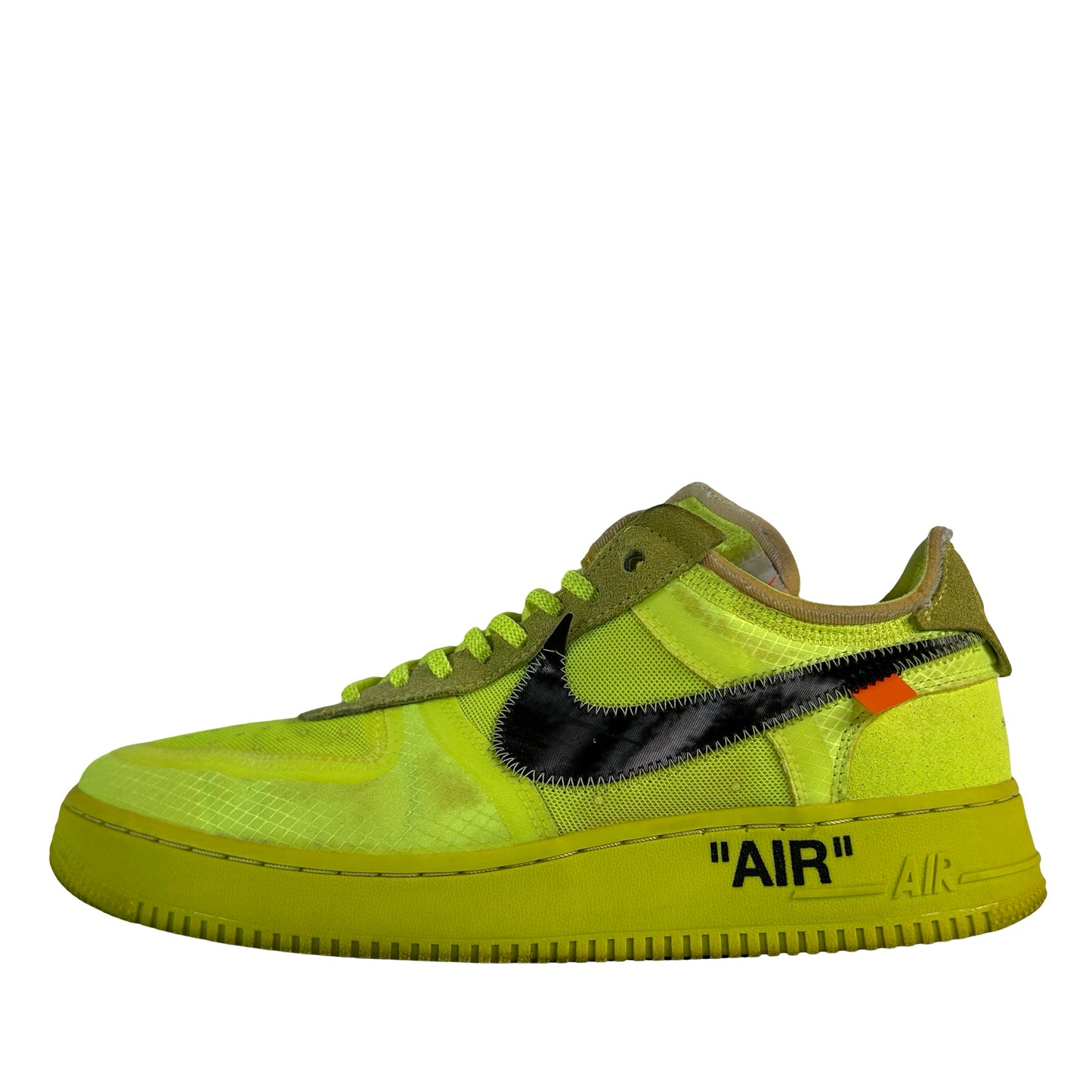 AO4606 700 Nike Air Force 1 Low Off-White Volt [USED] - 10 M (Used)
