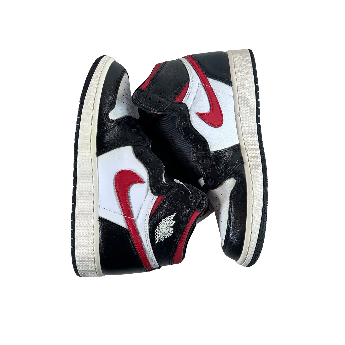 575441 061 Jordan 1 Retro High Black Gym Red (GS) [CONDITIONAL] - 5 Y (Yellowing)