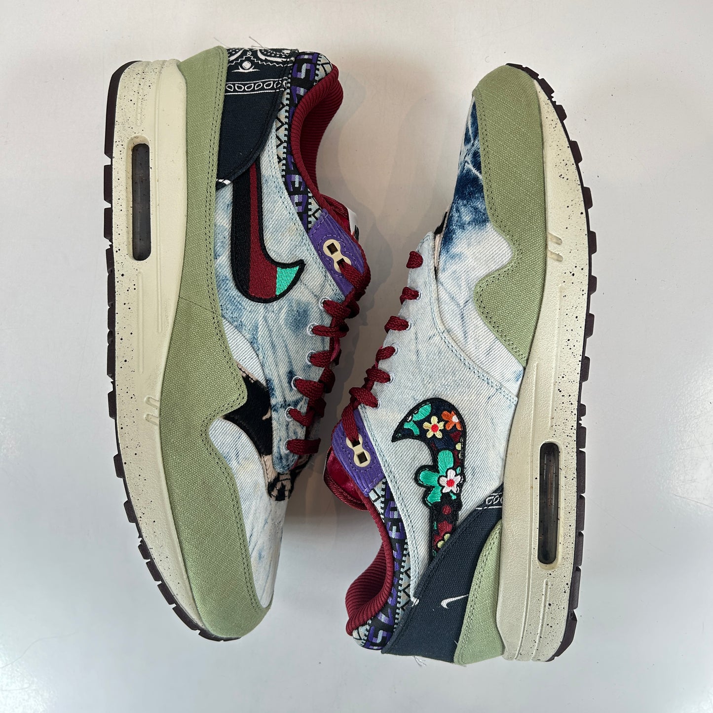 DN1803 300 Nike Air Max 1 Concepts Denim Olive Canvas [USED] - 14 M (Used) (No Box)