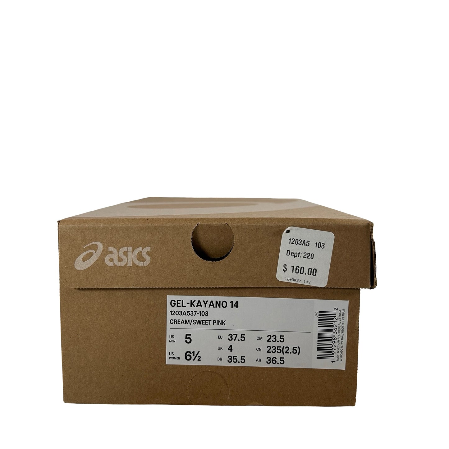 1203A537 103 ASICS GEL-Kayano 14 Cream Sweet Pink (Women's) [USED] - 5 M (Used)