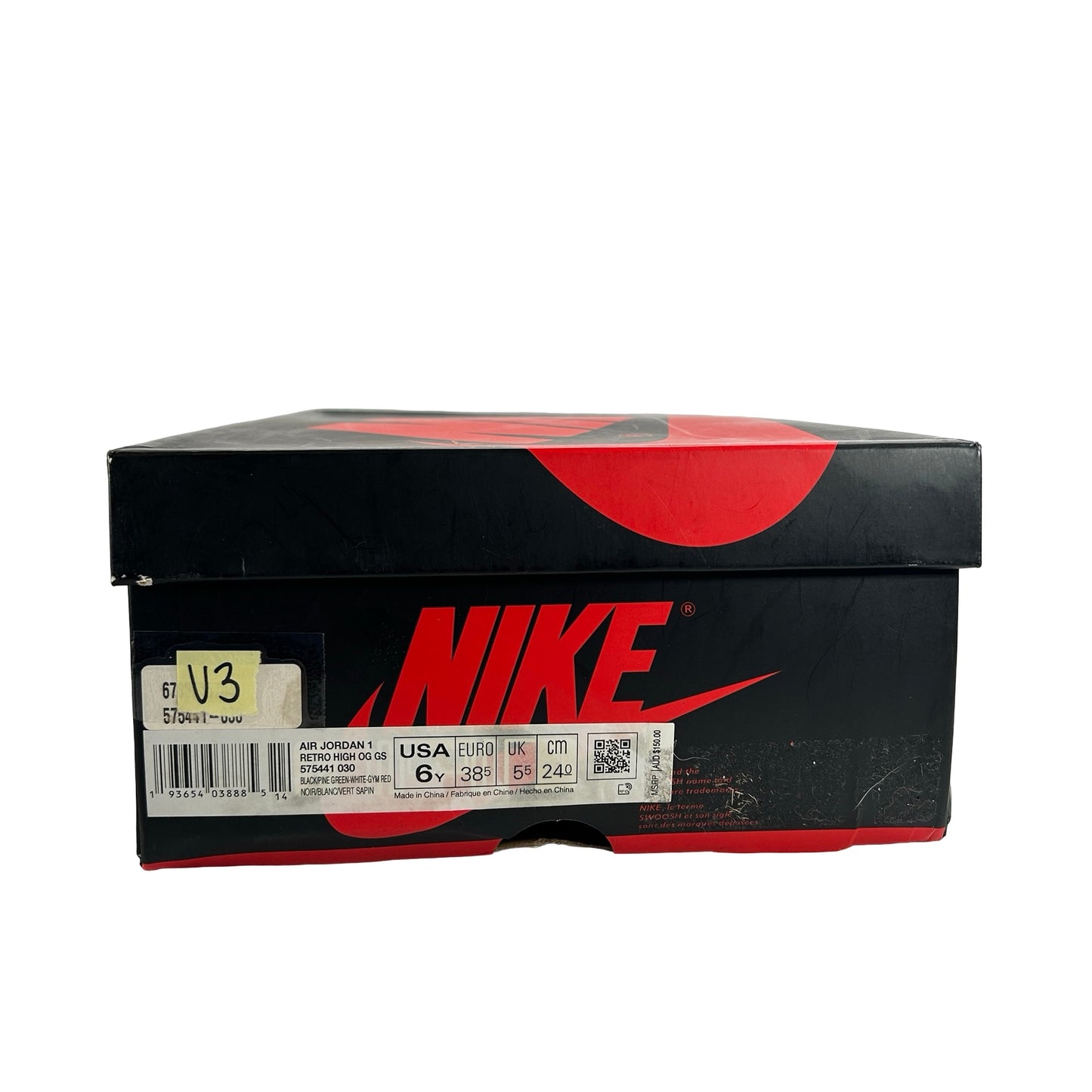 575441 030 Jordan 1 Retro High Pine Green Black (GS) [USED] - 6 Y (Used3)