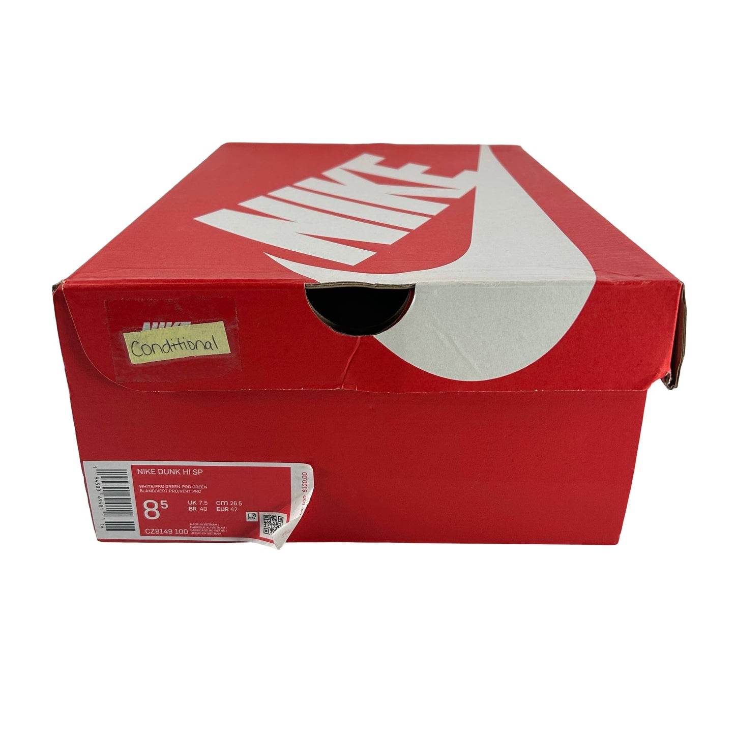 CZ8149 100 Nike Dunk High SP Spartan Green [CONDITIONAL] - 8.5 M (Marking On Toe Box) (Damaged Box)