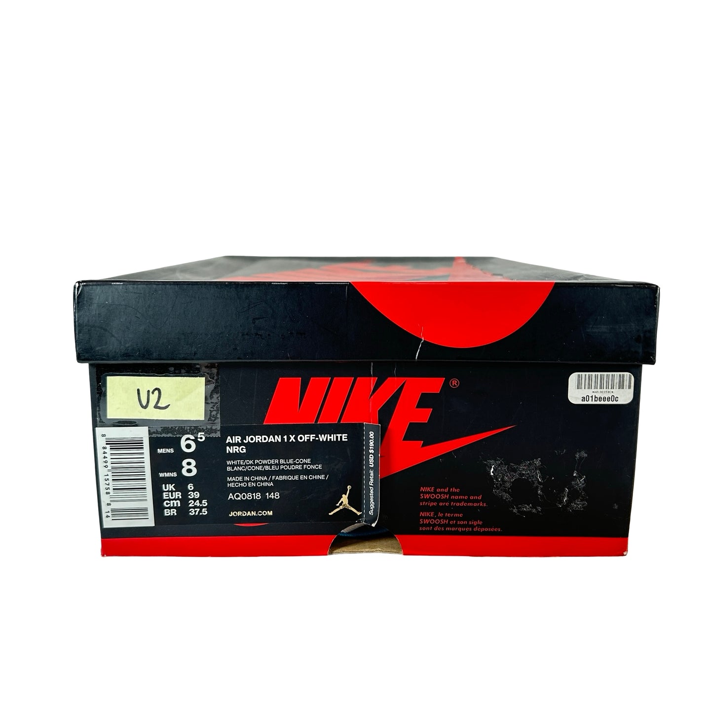AQ0818 148 Jordan 1 Retro High Off-White UNC [USED] - 6.5 M (Used2)