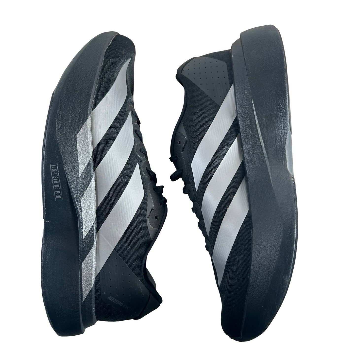 JP7147 adidas Adizero Evo SL Core Black Iron Metallic (Women's) [USED] - 9.5 W (Used) (No Box)