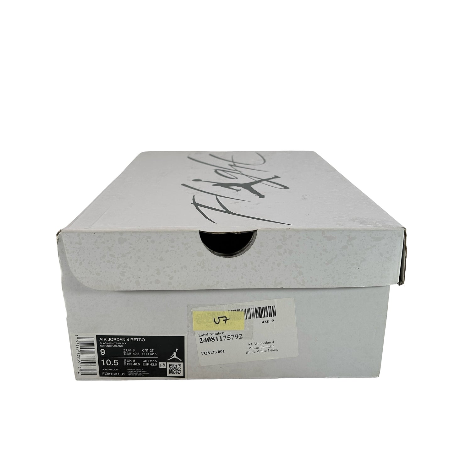 FQ8138 001 Jordan 4 Retro White Thunder [USED] - 9 M (Used7)