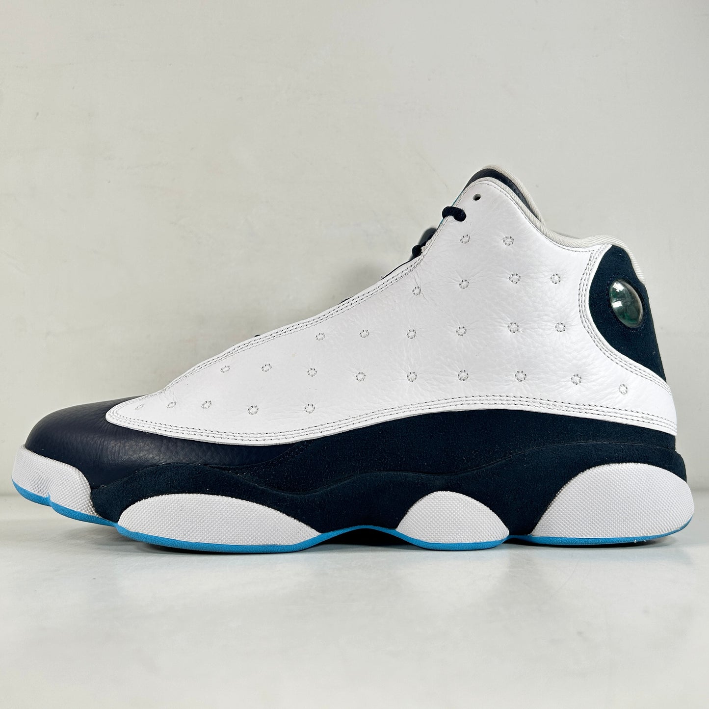 414571 144 Jordan 13 Retro Obsidian Powder Blue White [USED] - 13 M (Used)