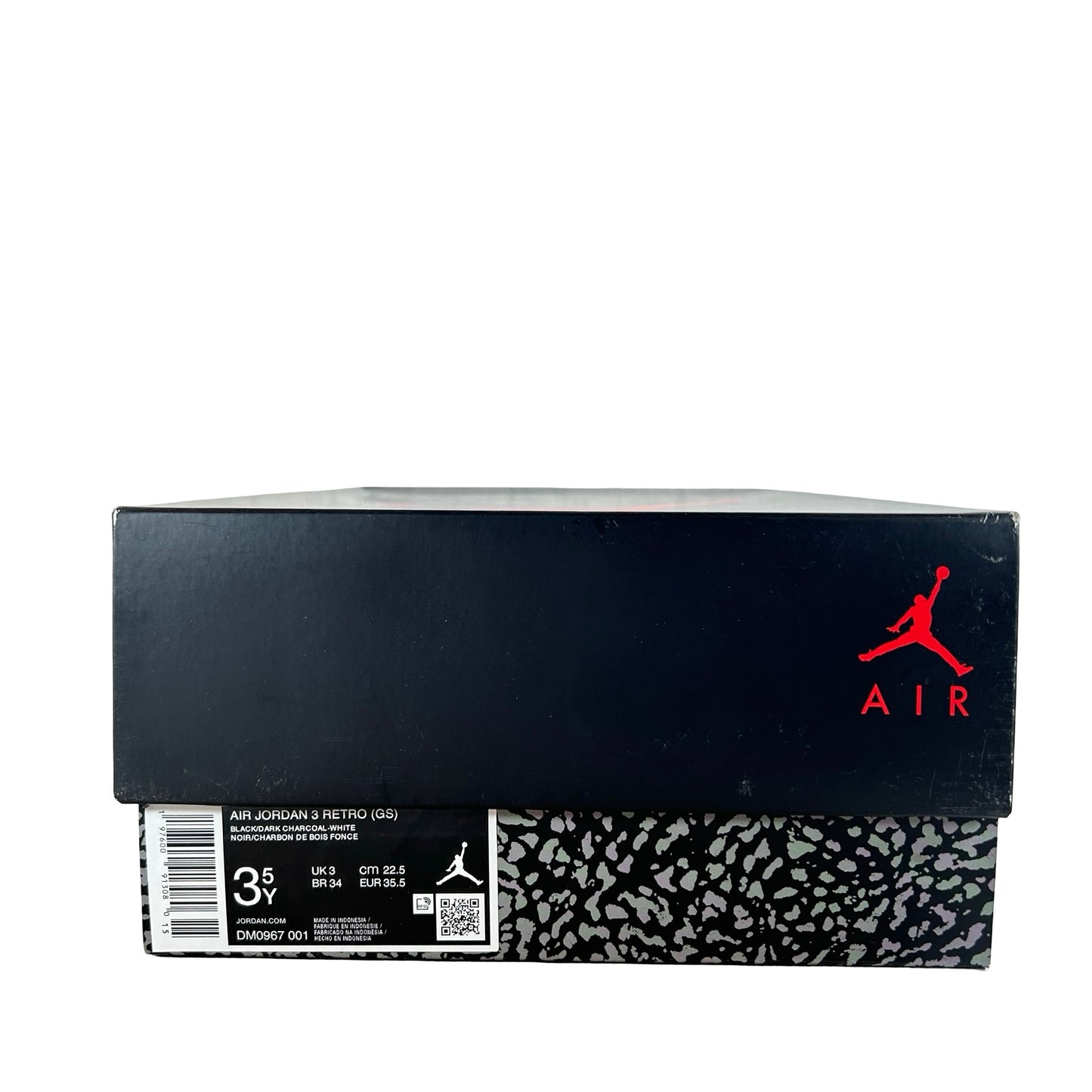 DM0967 001 Jordan 3 Retro Black Cat (2025) (GS) [USED] - 3.5 Y (Used)