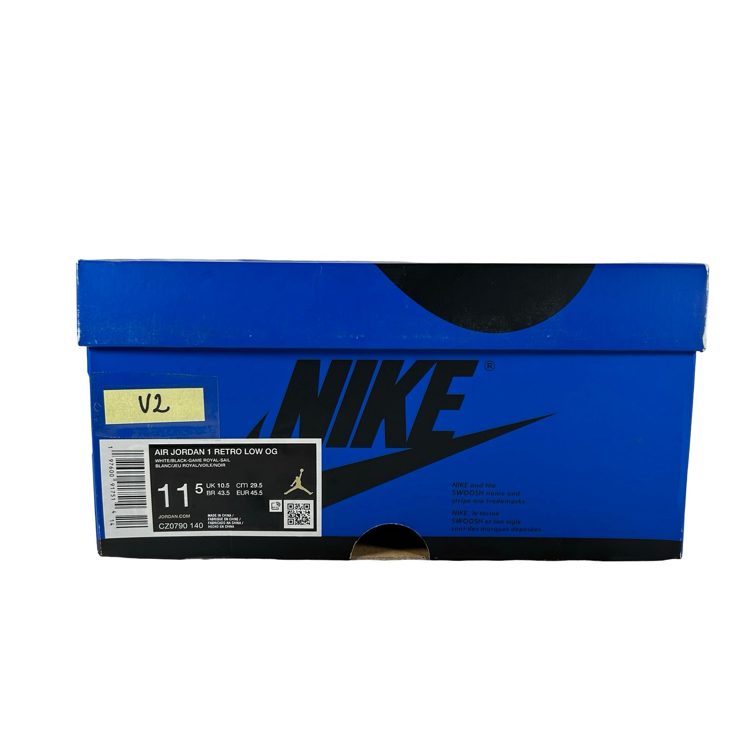 CZ0790 140 Jordan 1 Retro Low OG Game Royal [USED] - 10.5 M (Used)