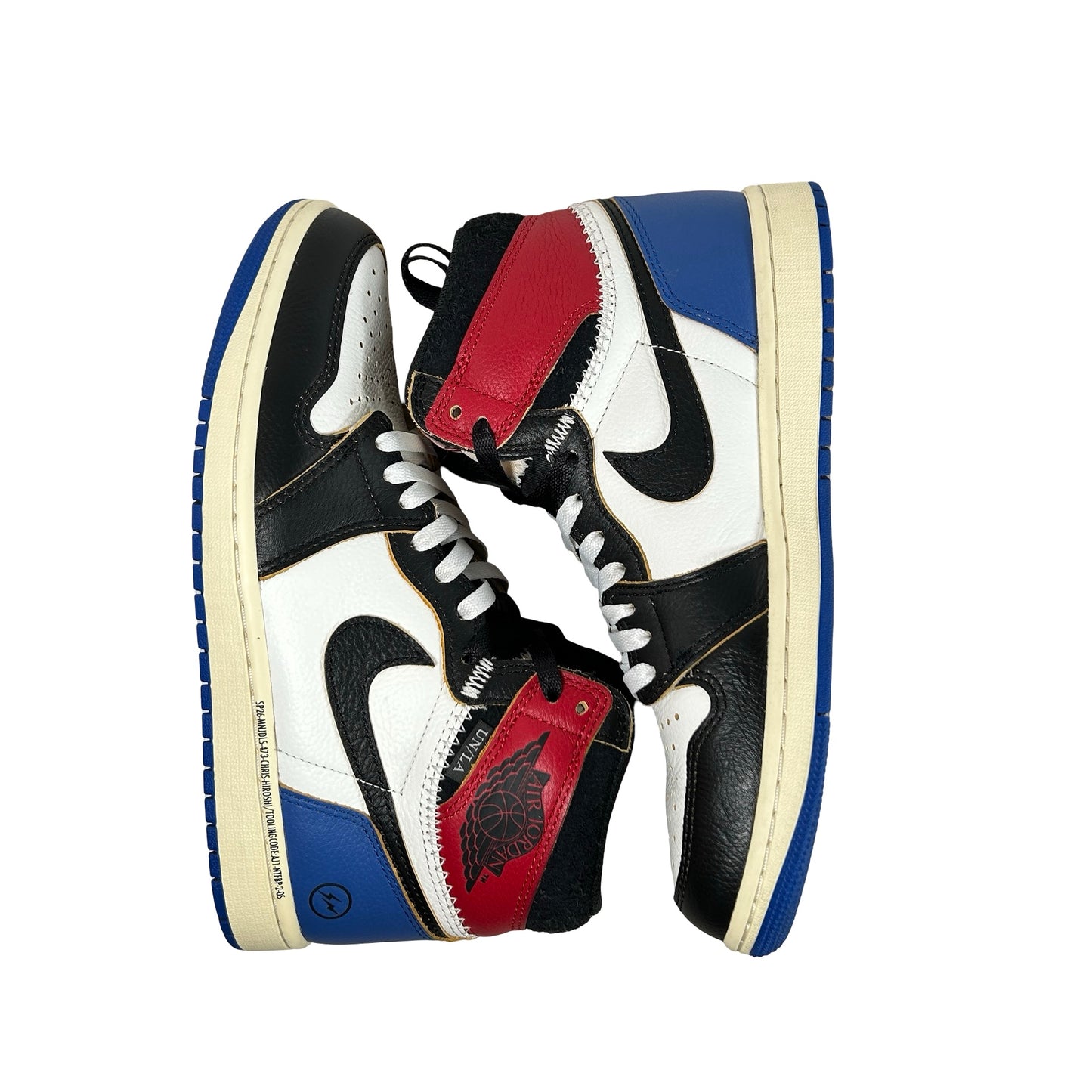 IO7847 002 Jordan 1 Retro High OG SP Fragment x Union LA Varsity Red Sport Royal [USED] - 8 M (Used)
