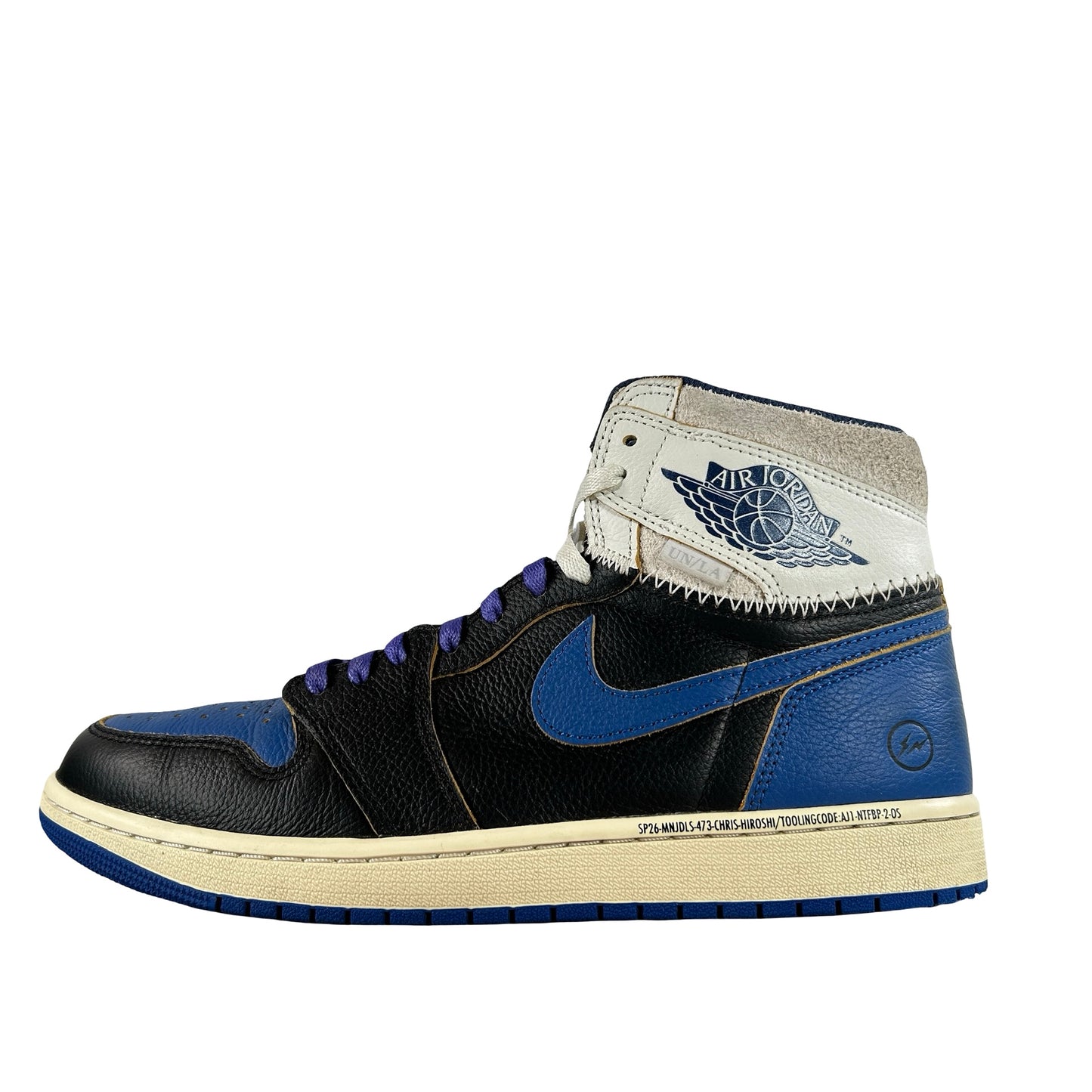 IO7847 001 Jordan 1 Retro High OG SP Fragment x Union LA Sport Royal [USED] - 10.5 M (Used)