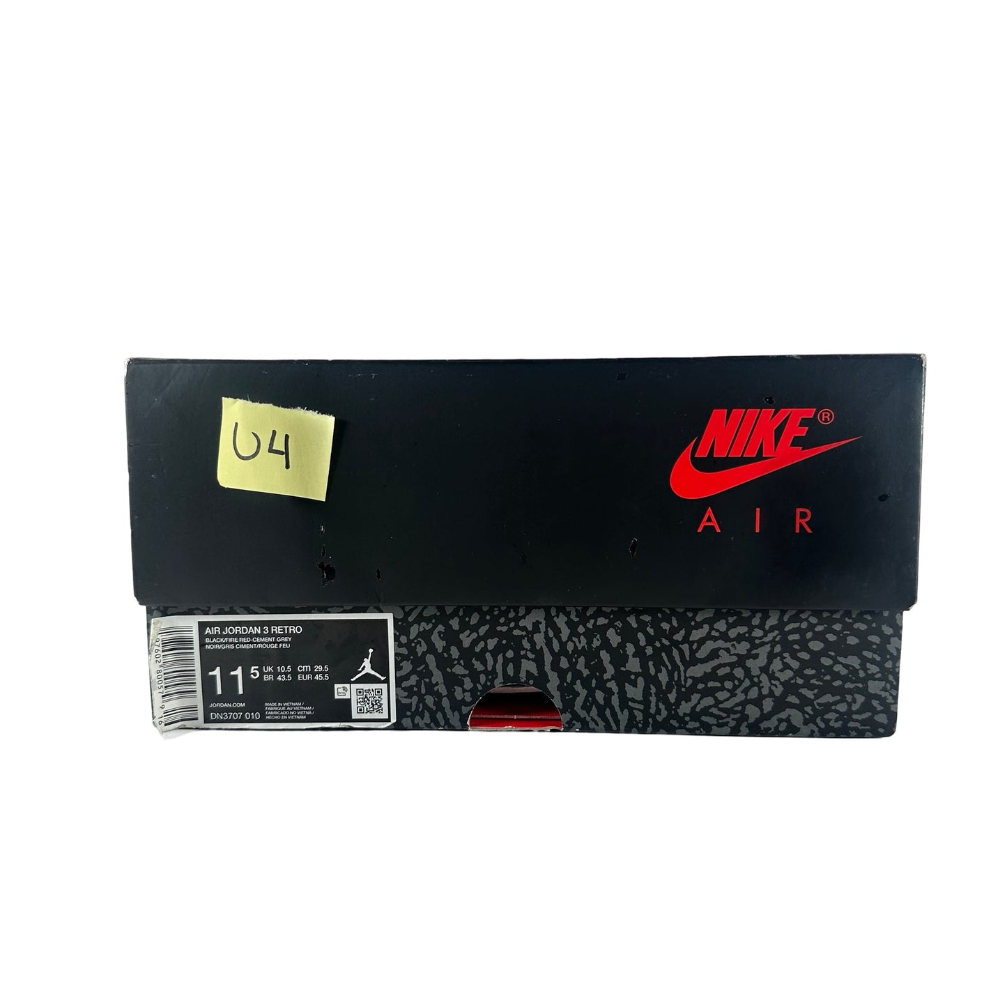 DN3707 010 Jordan 3 Retro Black Cement Reimagined (2024) [USED] - 11.5 M (Used4)