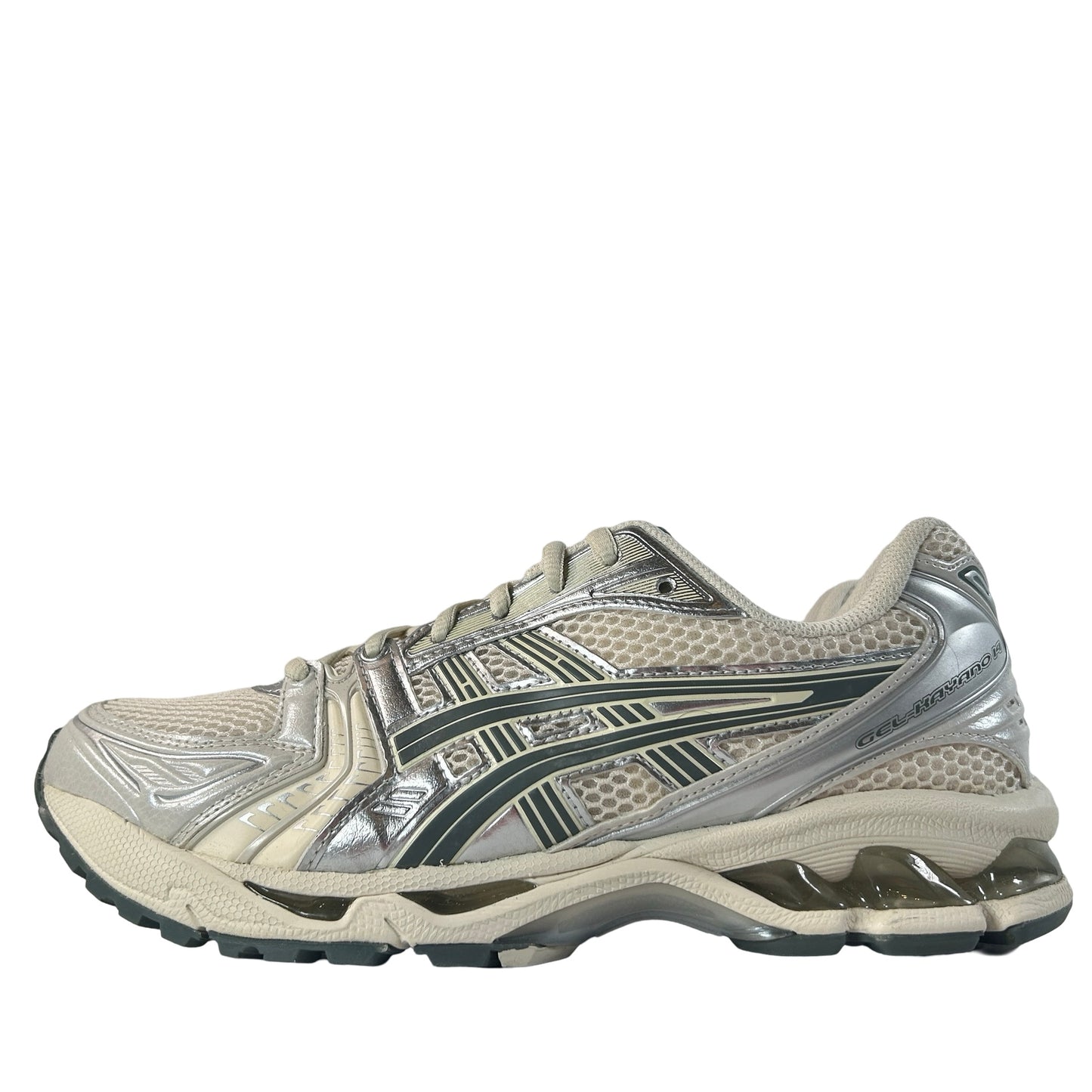 1201A019 200 ASICS Gel-Kayano 14 Birch Dark Pewter [USED] - 8 M (Used2)
