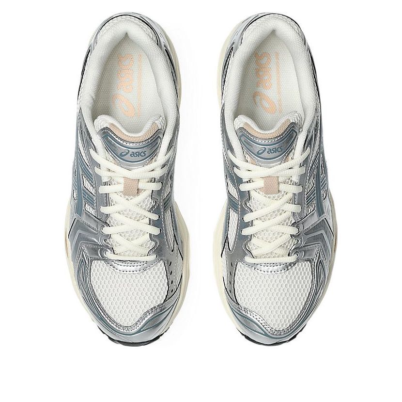 1203A537 109 ASICS Gel-Kayano 14 Birch Pure Silver Teal Gold