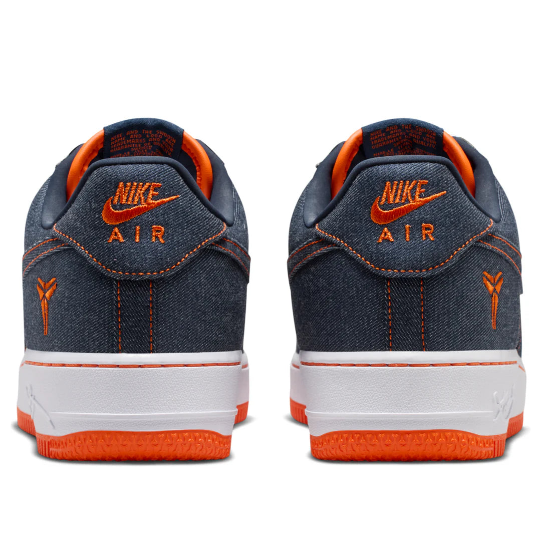 IM1980 400 Nike Air Force 1 Low Protro Kobe Bryant Denim Obsidian Safety Orange