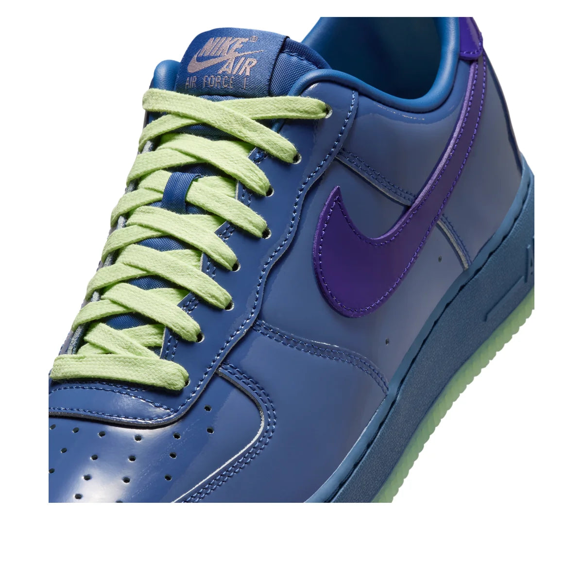 IO4489 400 Nike Air Force 1 Low Patent Leather Mystic Navy Grape Ice [REPLACE BOX]
