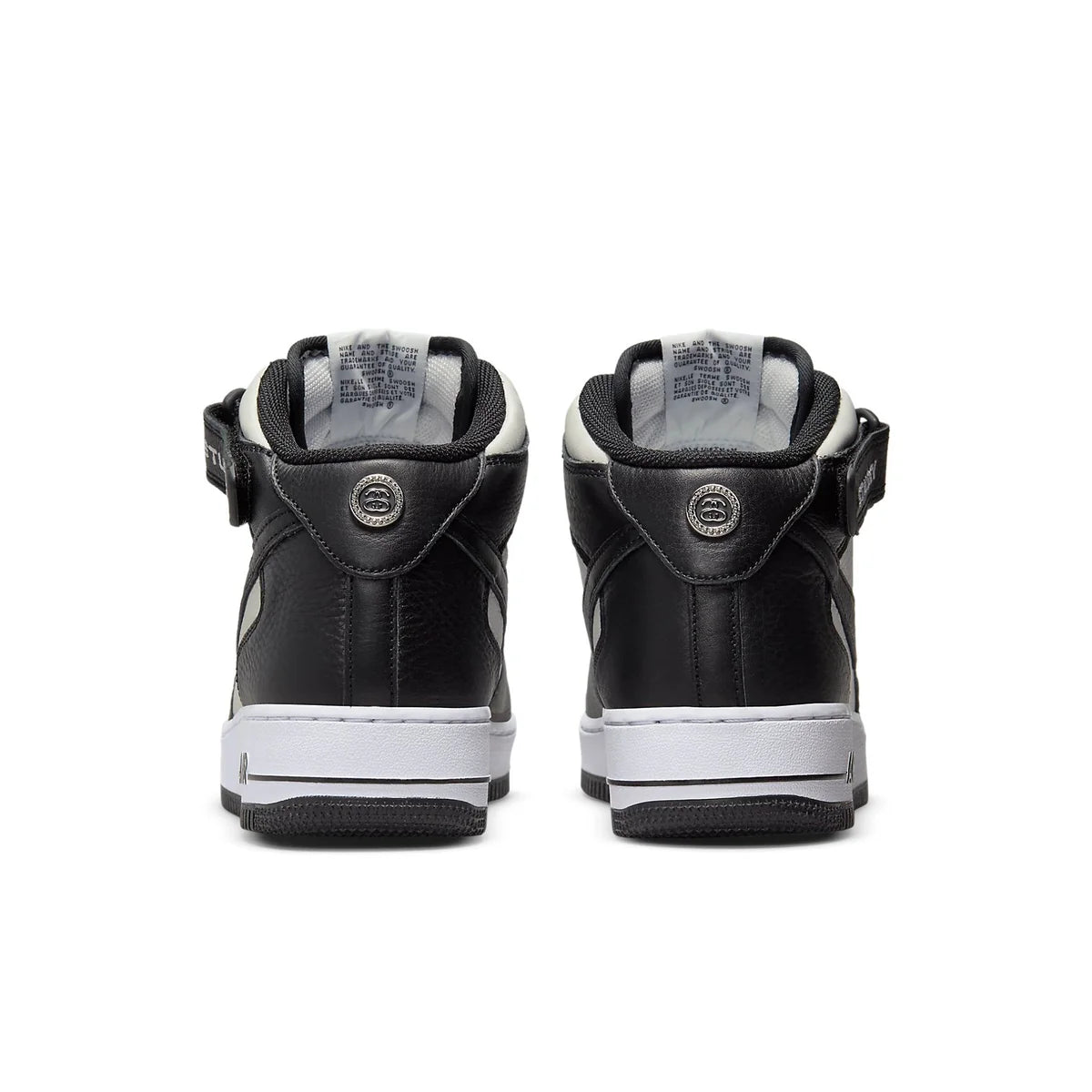 DJ7840 002 Nike Air Force 1 Mid Stussy Light Bone Black
