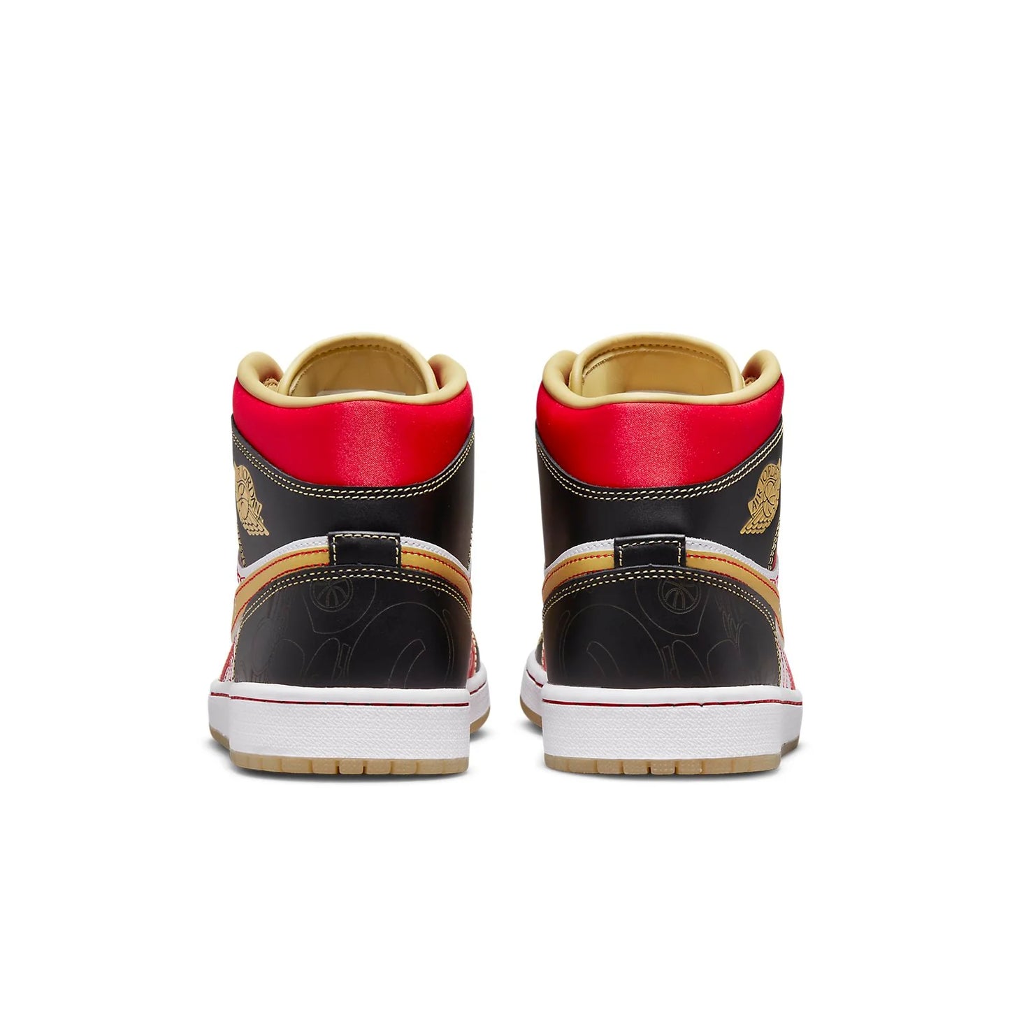DV0576 176 Air Jordan 1 Mid XQ White Black Sport Red