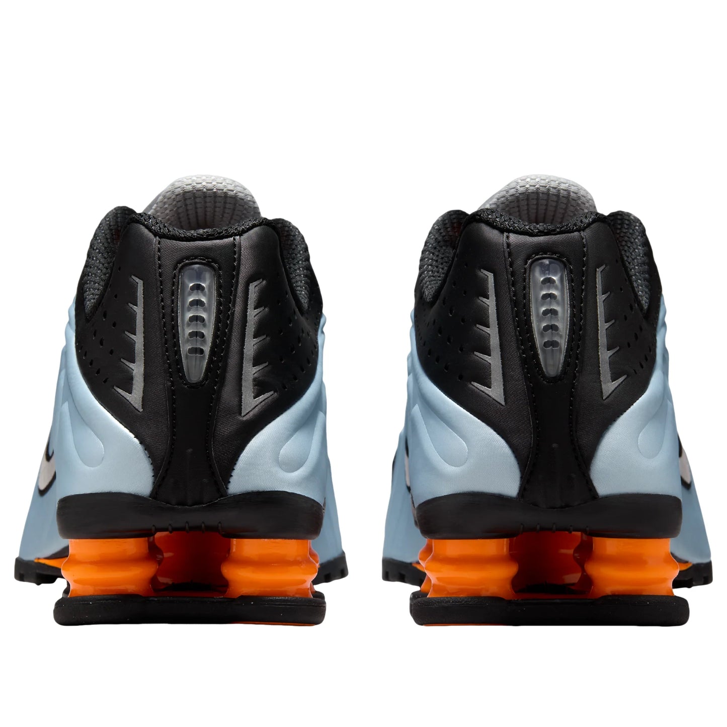 AR3565 401 Nike Shox R4 Blue Tint Total Orange Black Metallic Silver (Women's)