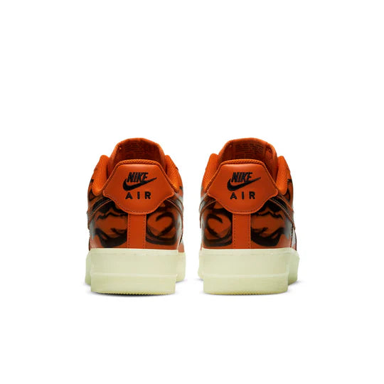 CU8067 800 Nike Air Force 1 Low Orange Skeleton Halloween