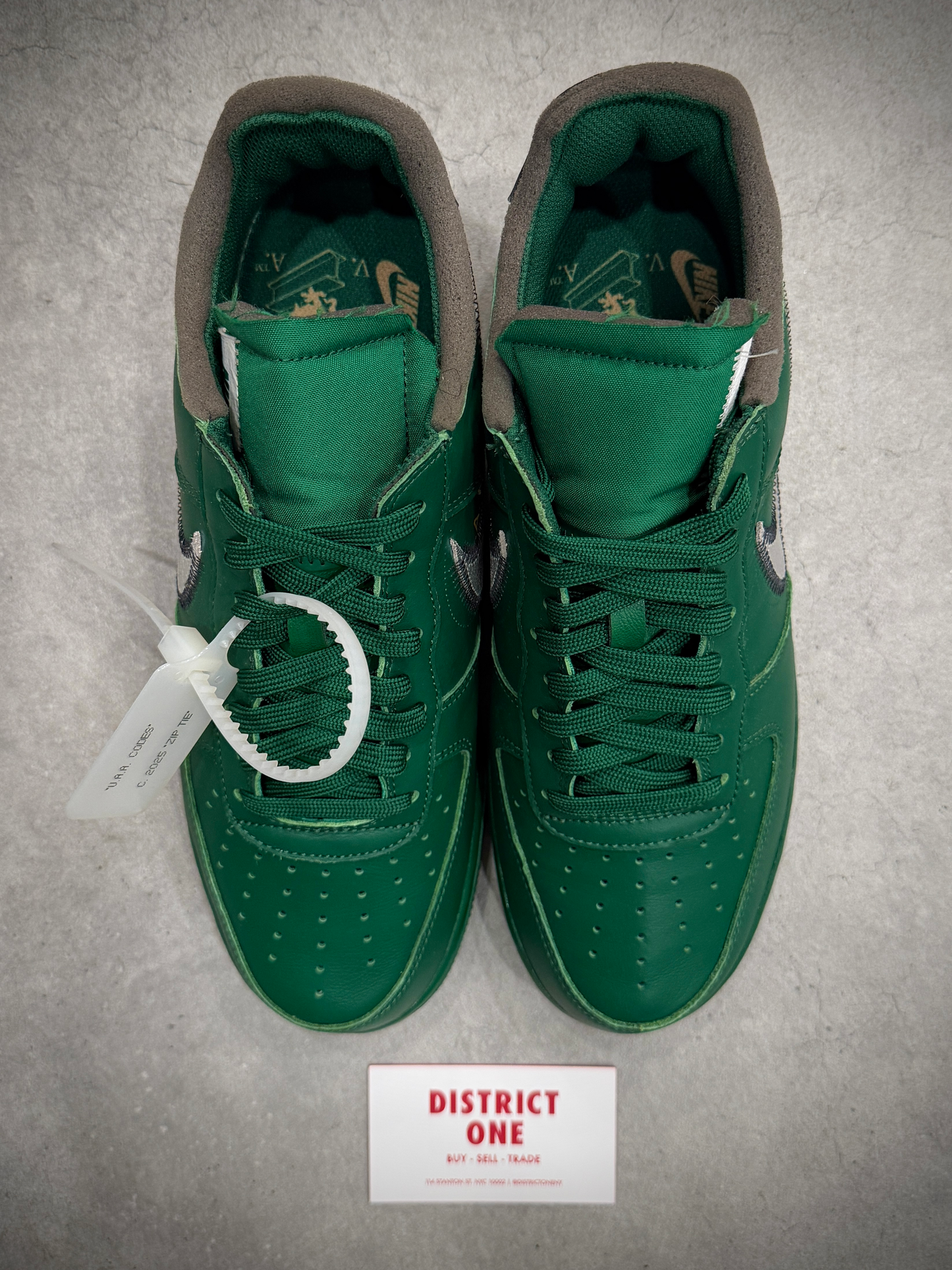 FA25-IV3991/2138684 Nike Air Force 1 Low Virgil Abloh Archives Codes Pine Green [USED] - 9.5 M (VNDS)